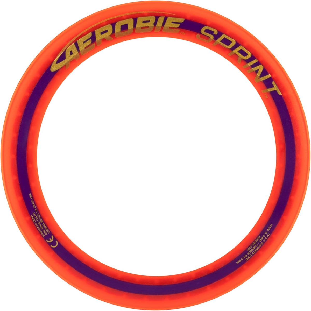 Sprint Ring High Speed Outdoor Flying Ring Disc for Ages 5+ | Lightweight Aerodynamic Center Enables Smooth, High Flying Play and Comfortable Catches; Durable Travel Size Flying Ring
