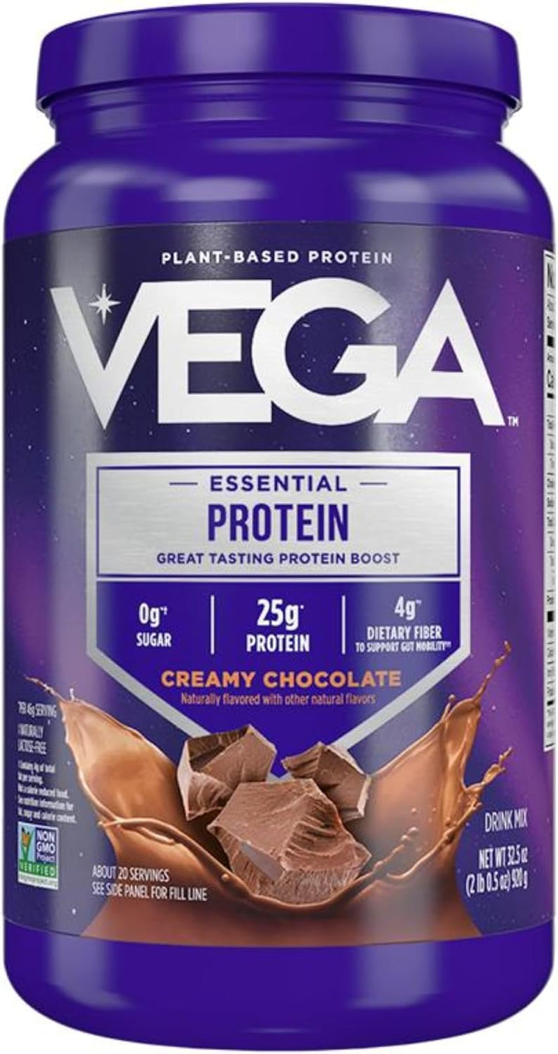 Essential Protein – 25G n Protein Powder, Rich Chocolate for a High Protein, Zero Sugar Shake – Large Tub, 32.5Oz (20 Servings)