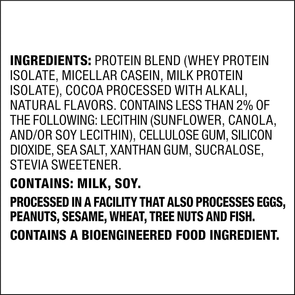 Nutrition Chocolate Milkshake Protein Powder, 22G Protein, 2G Net Carbs, 1G Sugar, Low Carb, Gluten Free, 1.6 Pound, 24 Servings