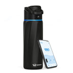 24oz Smart Hydration Tracking Water Bottle - Black