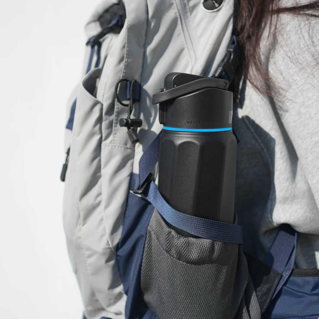 24oz Smart Hydration Tracking Water Bottle - Black