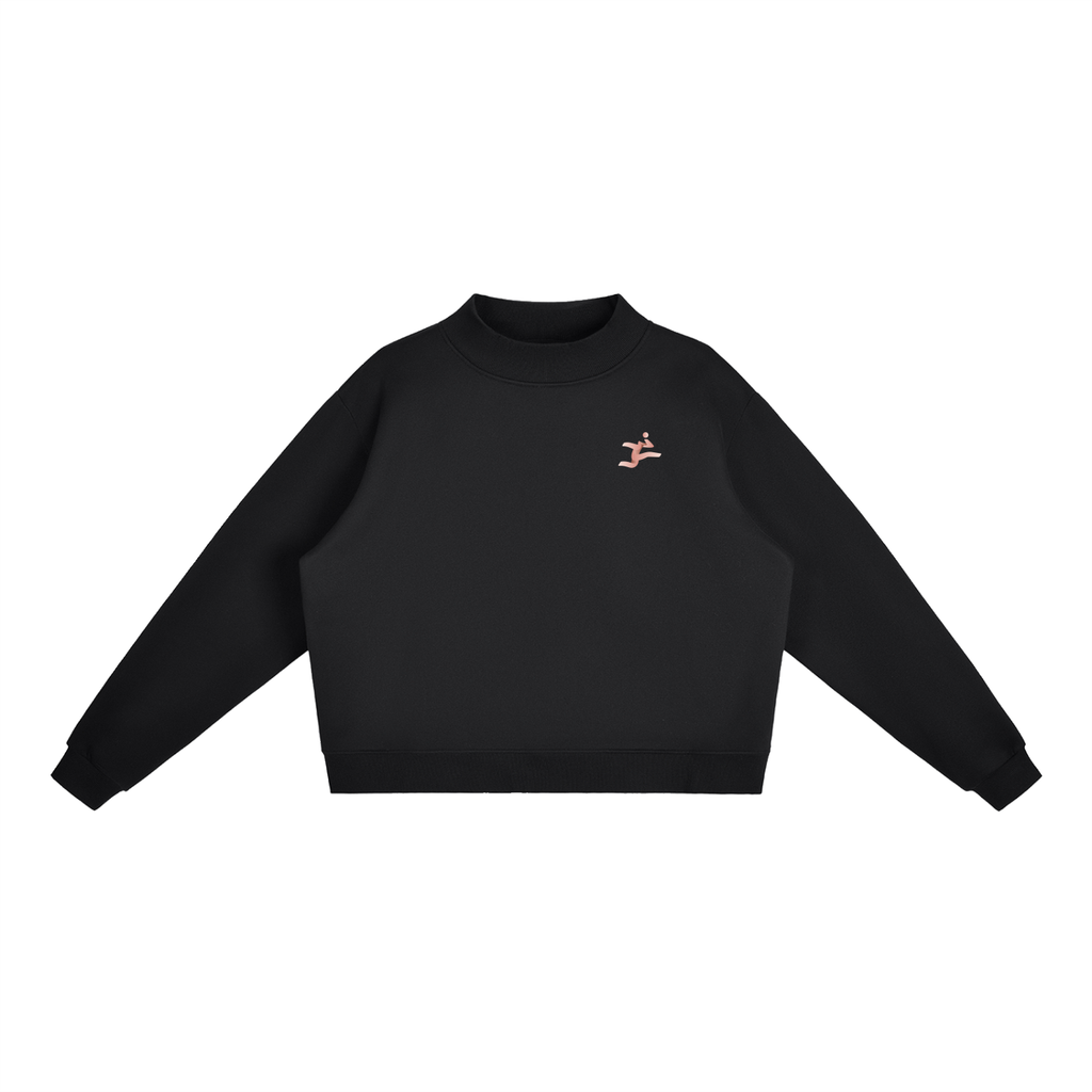 Essentials Fleece Mock-Neck Crew Sweatshirt