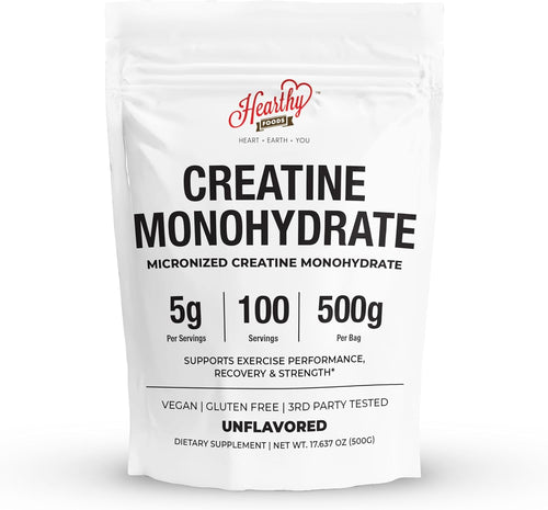 Creatine Monohydrate Micronized Powder 500G - 100 Servings, 5000Mg per Serving (5G) - for Men & Women Muscle Growth & Recovery - UNFLAVORED