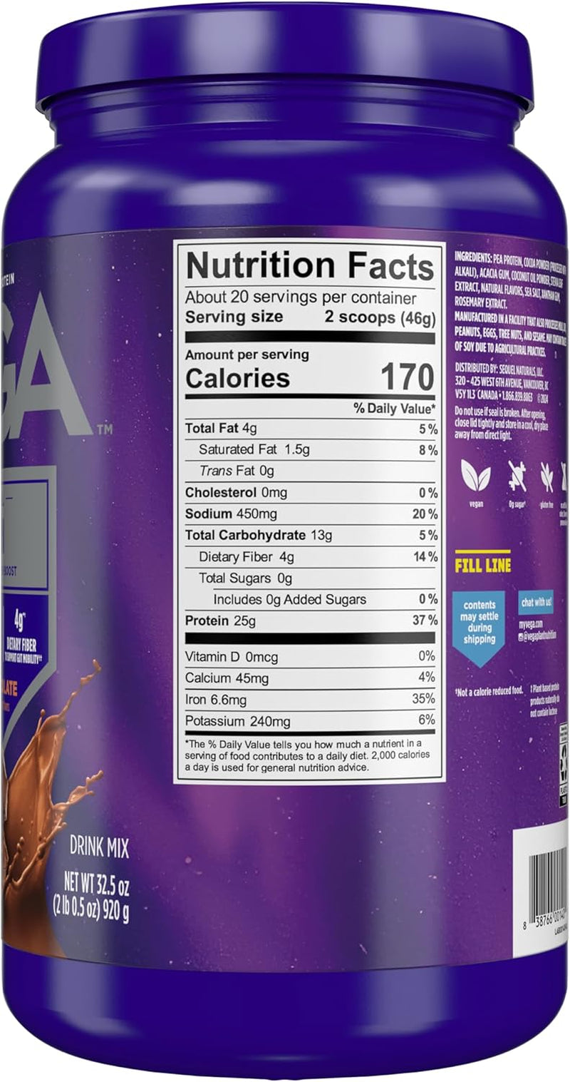 Essential Protein – 25G n Protein Powder, Rich Chocolate for a High Protein, Zero Sugar Shake – Large Tub, 32.5Oz (20 Servings)
